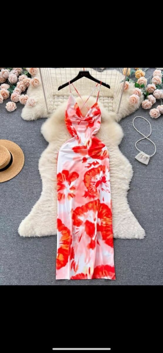 Seaside Holiday Floral Slip Dress