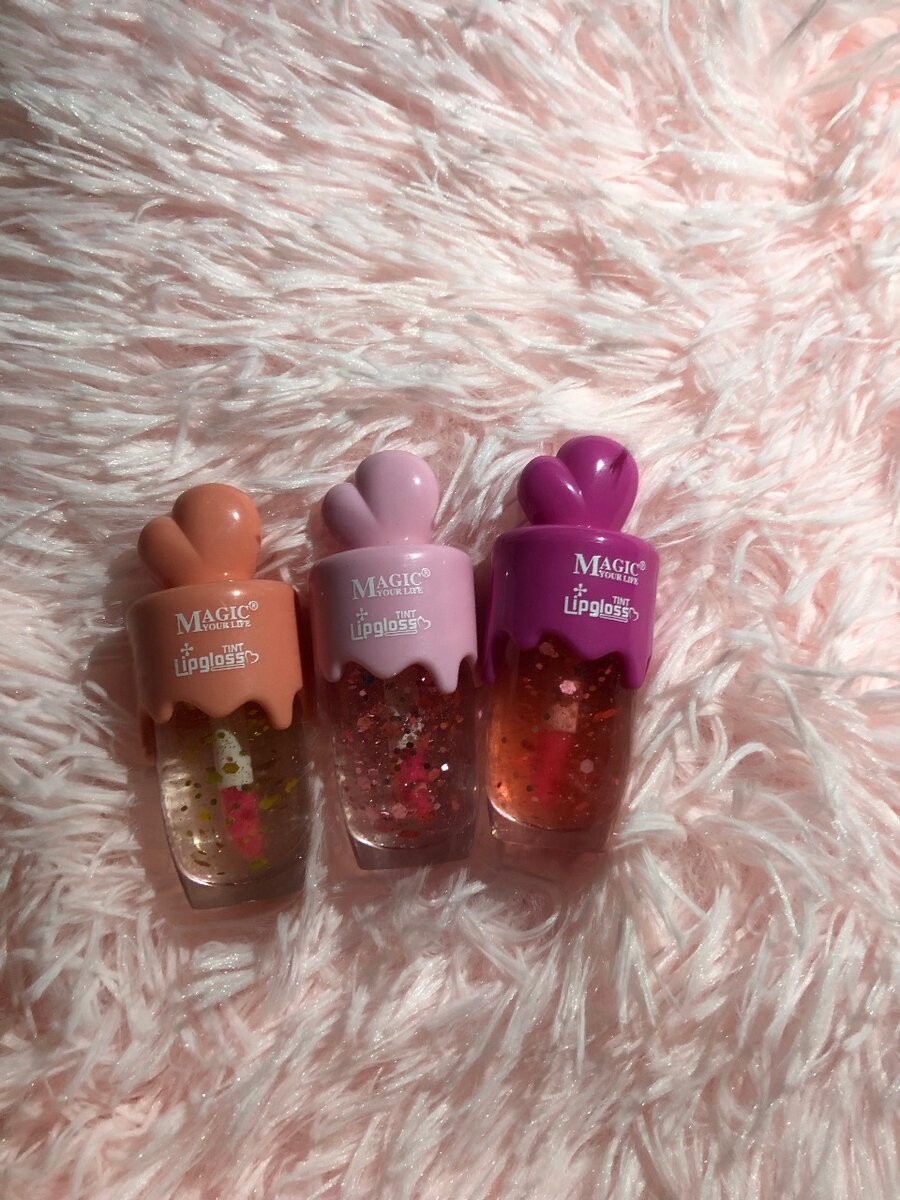 Lot de gloss à lèvres scintillants