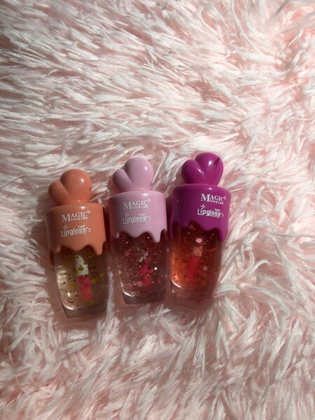 Lot de gloss à lèvres scintillants