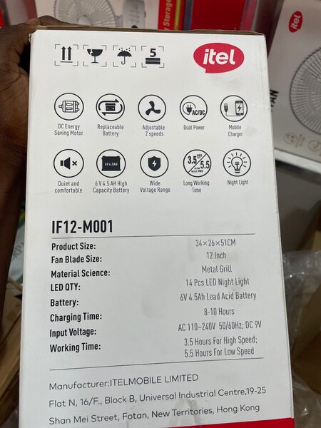 Itel Lonter Fan 1