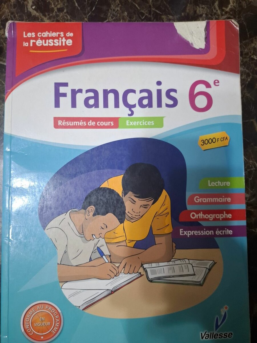 Livre d'études 6e