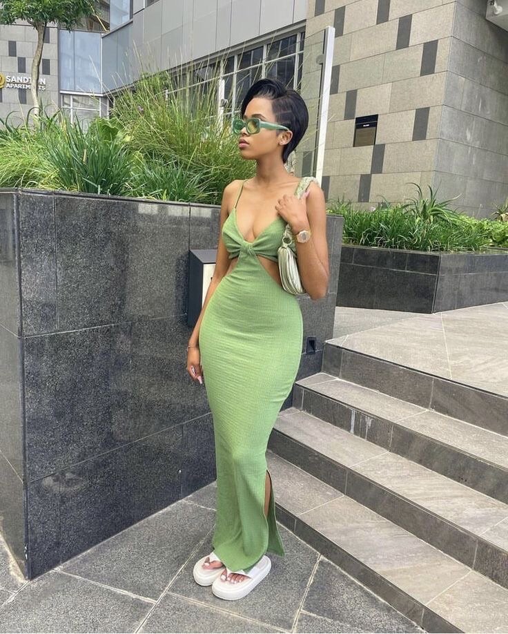 Robe longue plaquer