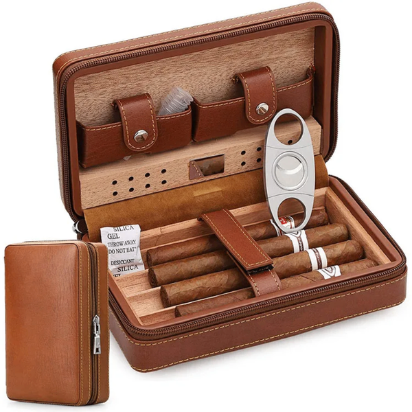 Étui à Cigares Cuir Portable