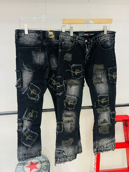 Solid baggy jeans