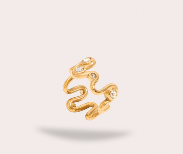 Bague dorée Aya