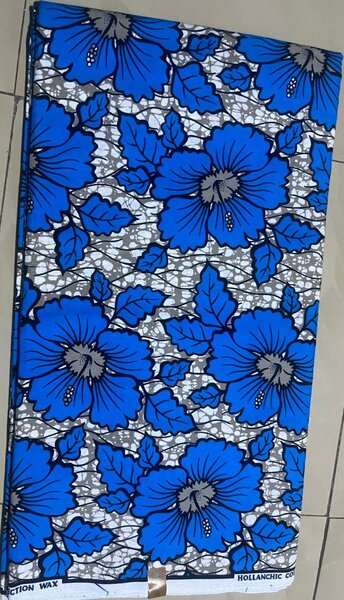 Tissu Cire Africain Bleu