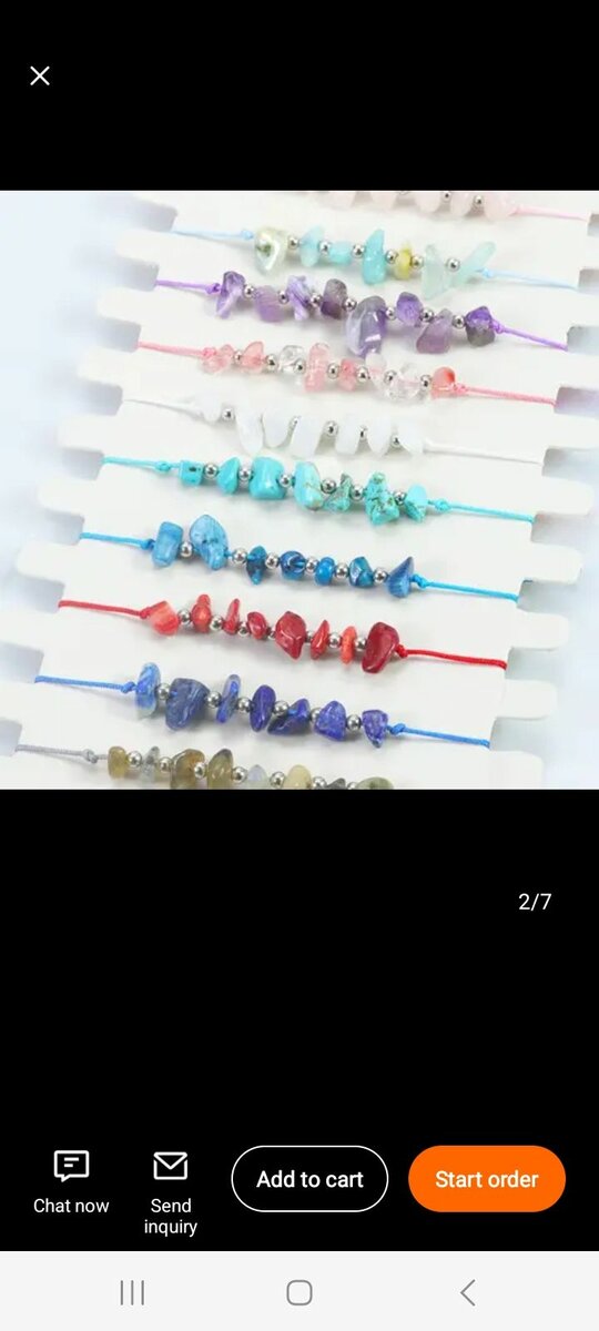 Natural Gemstone chips bracelet