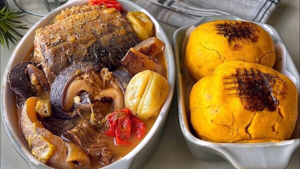 Foutou  soupe de poisson