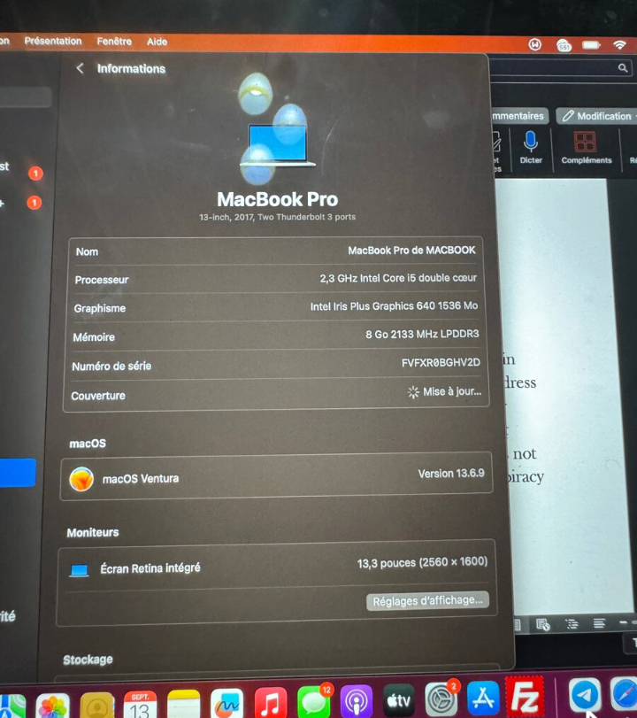 MacBook Pro 13-inch 2017