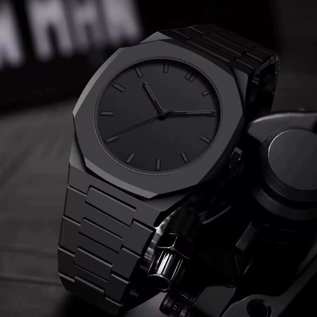 Montre Minimaliste Noire Homme