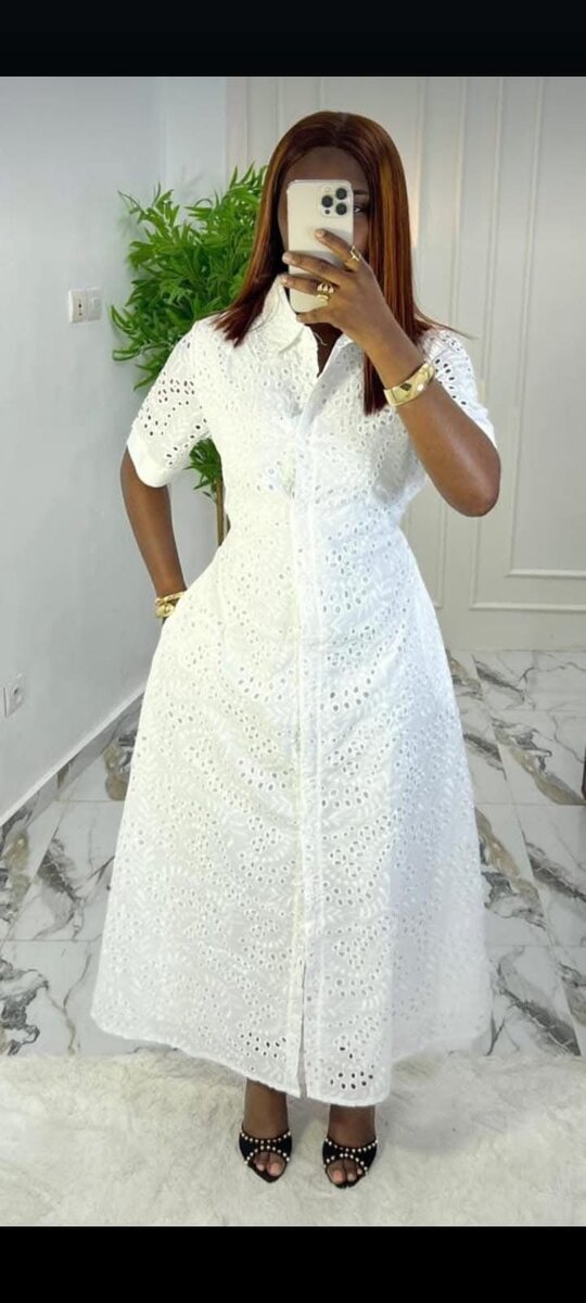Robe chemise blanche élégante