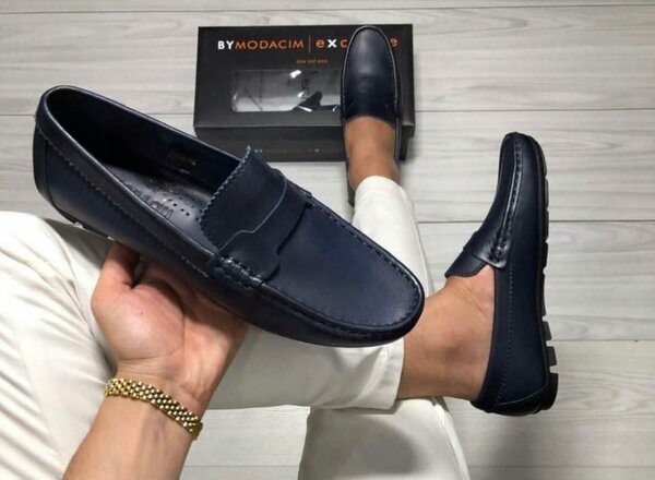 mocassins bleu
