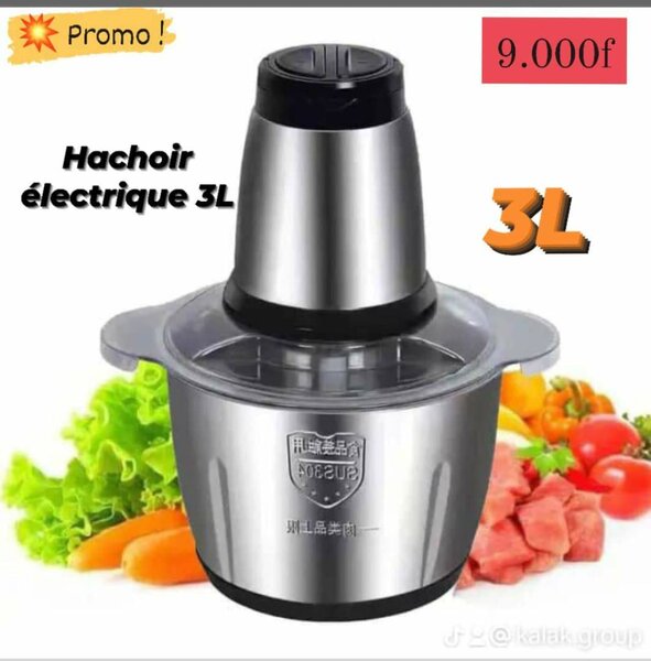 HACHOIR ÉLECTRIQUE ULTRA PUISSANT 3 LITRES 9.000f