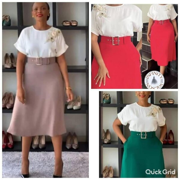Ladies skirt and top available