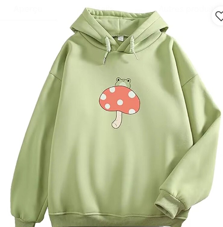 Sweat à capuche vert grenouille