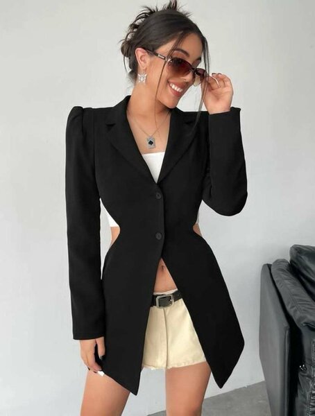 Roble blazer ouvert sur les ct