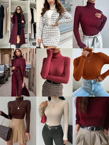 Pull col roulé