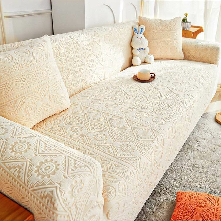 Housse de canapé beige 01 plac