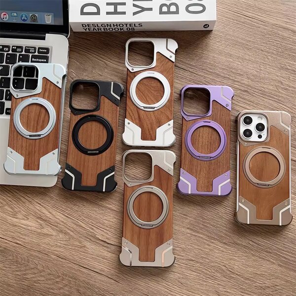 Luxury Wooden-Metal Frame iph