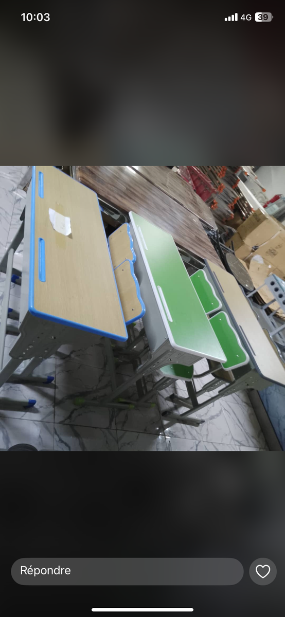 Table banc école 2 places