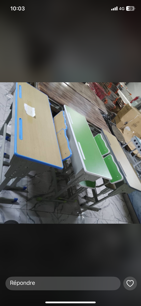 Table banc école 2 places