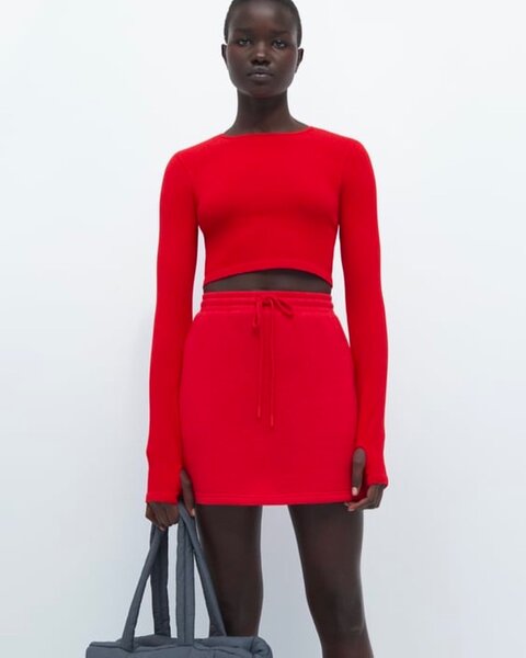 Zara red top