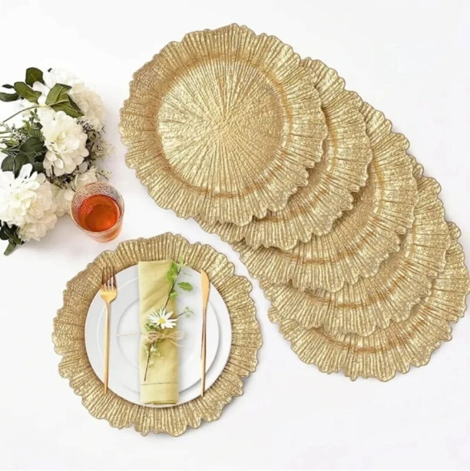 Sets de Sous-Plats Dorés
