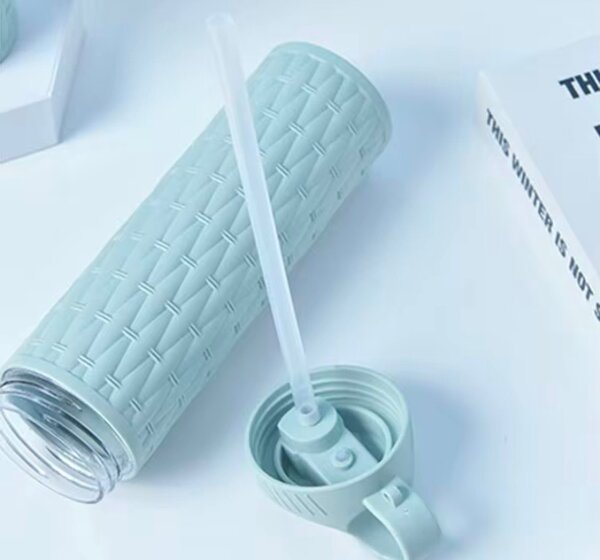 Gourde Réutilisable Paille Intégrée