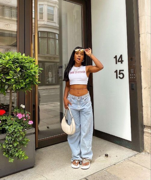 Wide leg jeans
