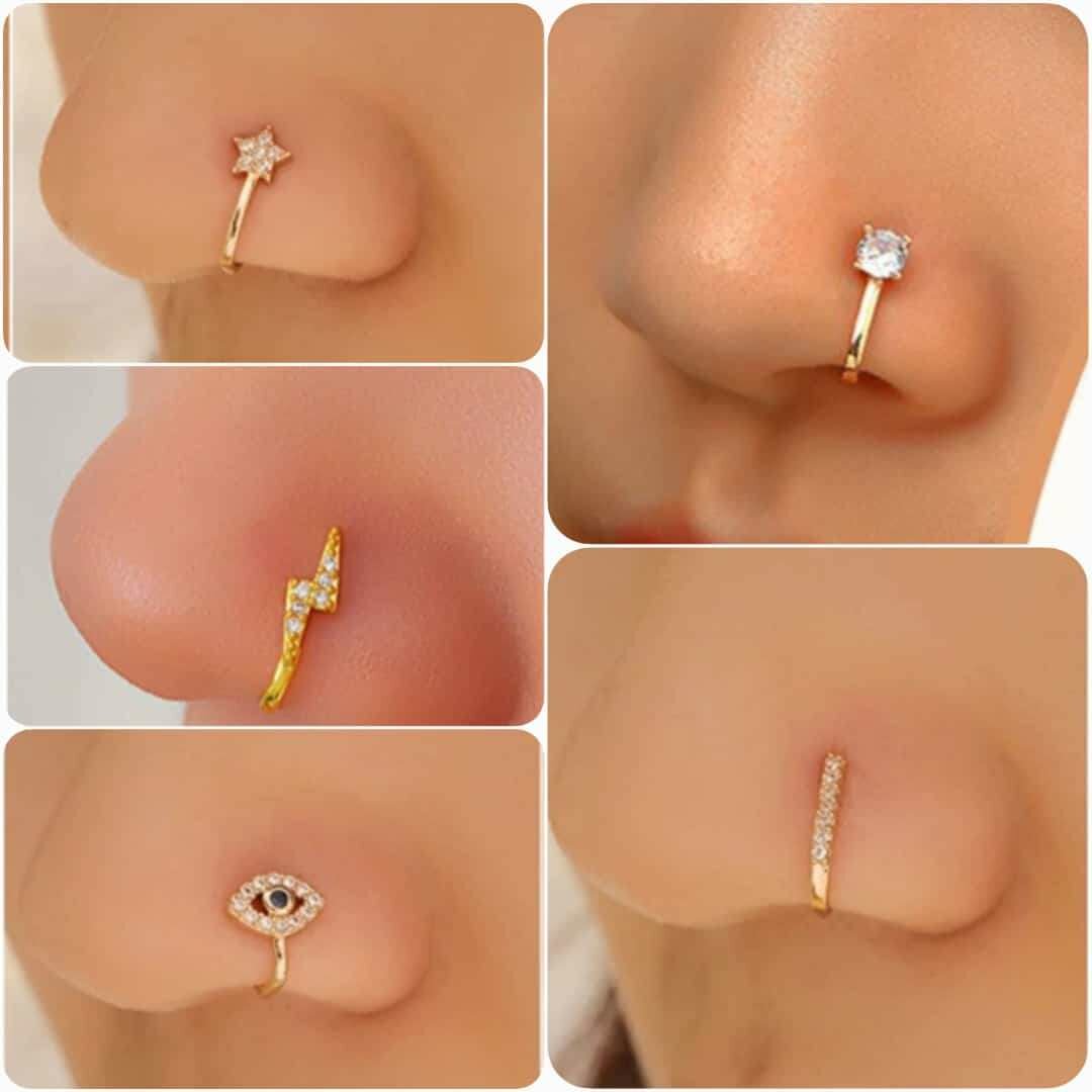 Faux piercing et chaîne