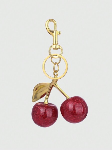 Porte-clés cerise élégant