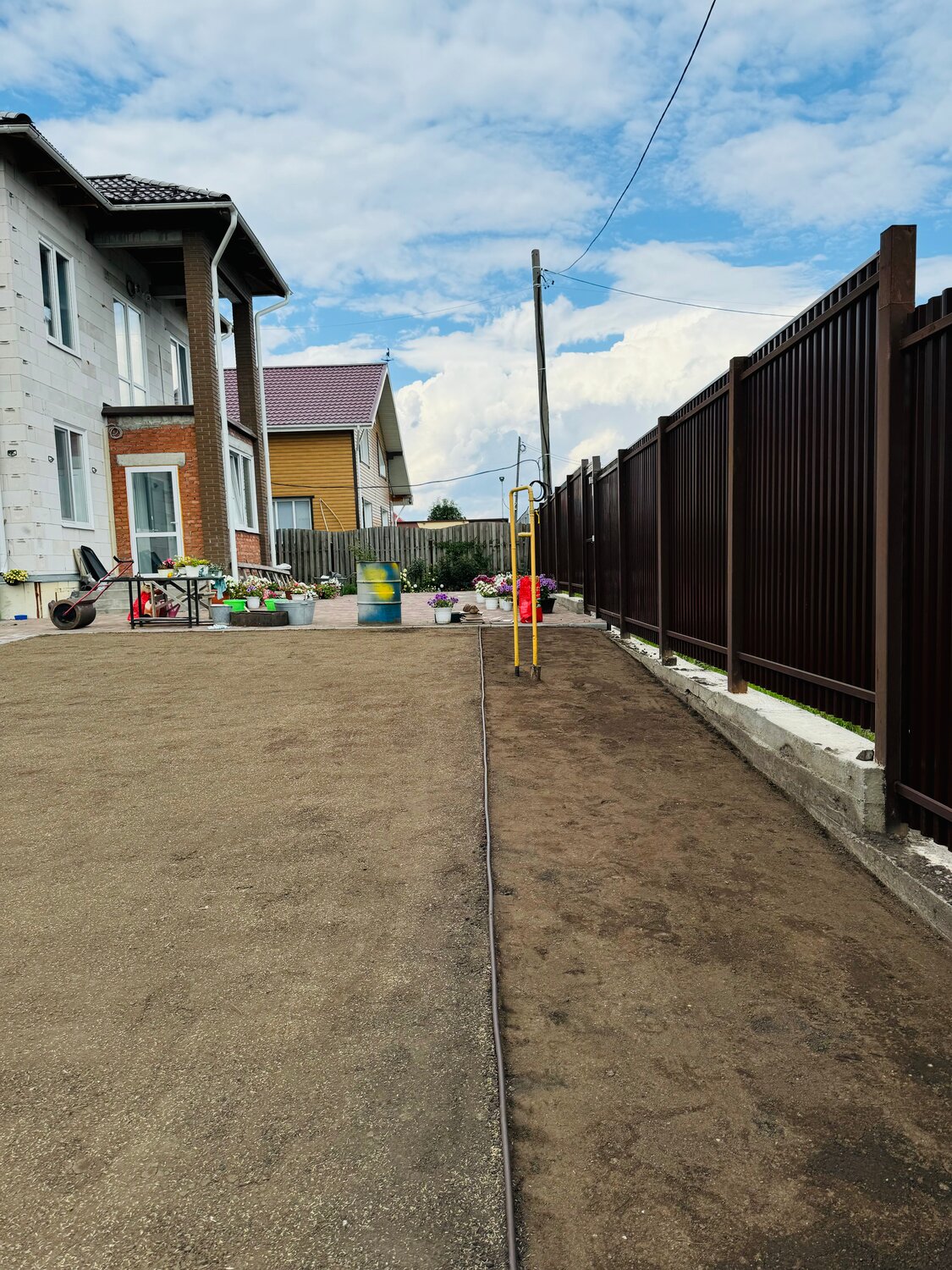 участка, отмостка вокруг дома, обустройство отмостки, выравнивание участка, отмостки дома