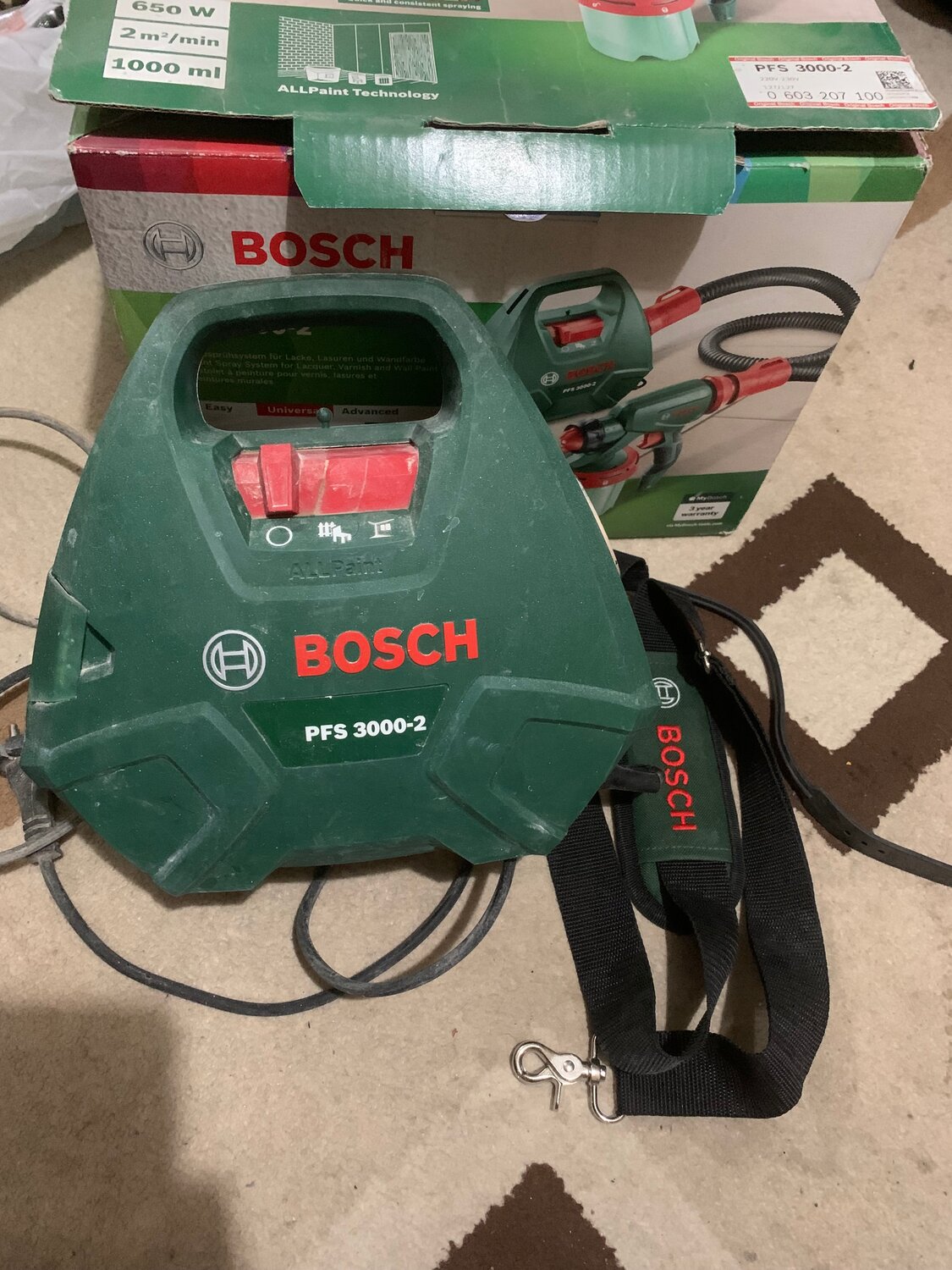 краскораспылитель bosch pfs 3000-2, bosch pfs 3000-2, краскопульт электрический bosch, pfs 3000-2, бош 3000-2