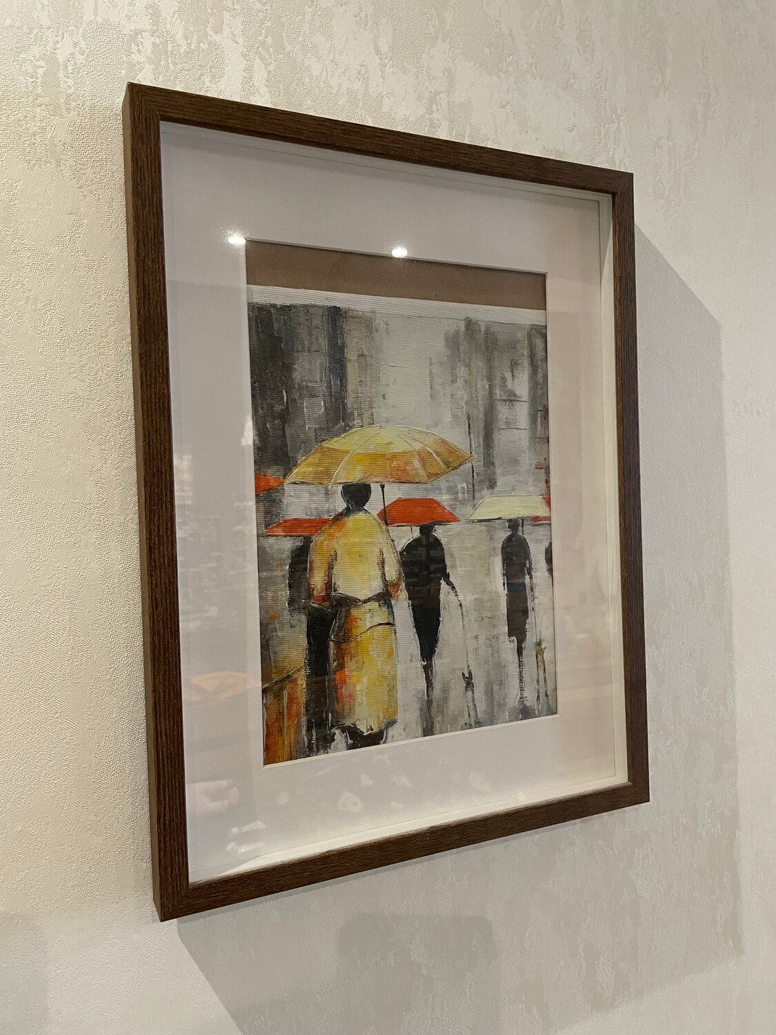 картина двое под дождем, картина двое под зонтом, картину, картины в раме, под дождем живопись