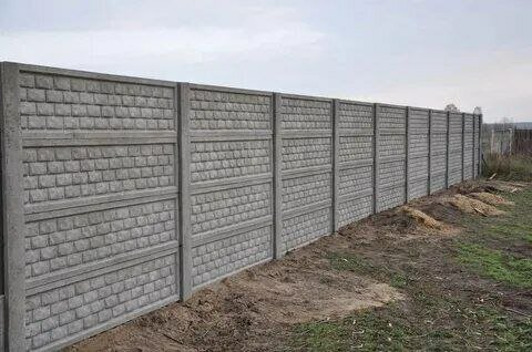 забор из бетонных панелей, бетонные заборы, секционный бетонный забор кумык, бетонный забор секционный, еврозабор бетонный 2000 500