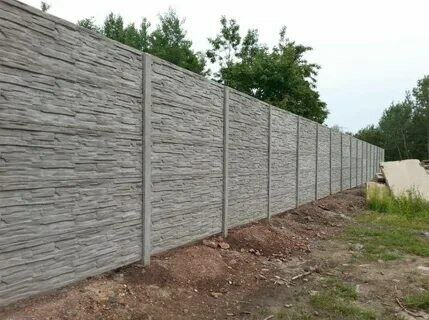 забор из бетонных панелей, еврозабор 2.50, бетонные заборы, забор из плит бетонных, забор из бетонных секций