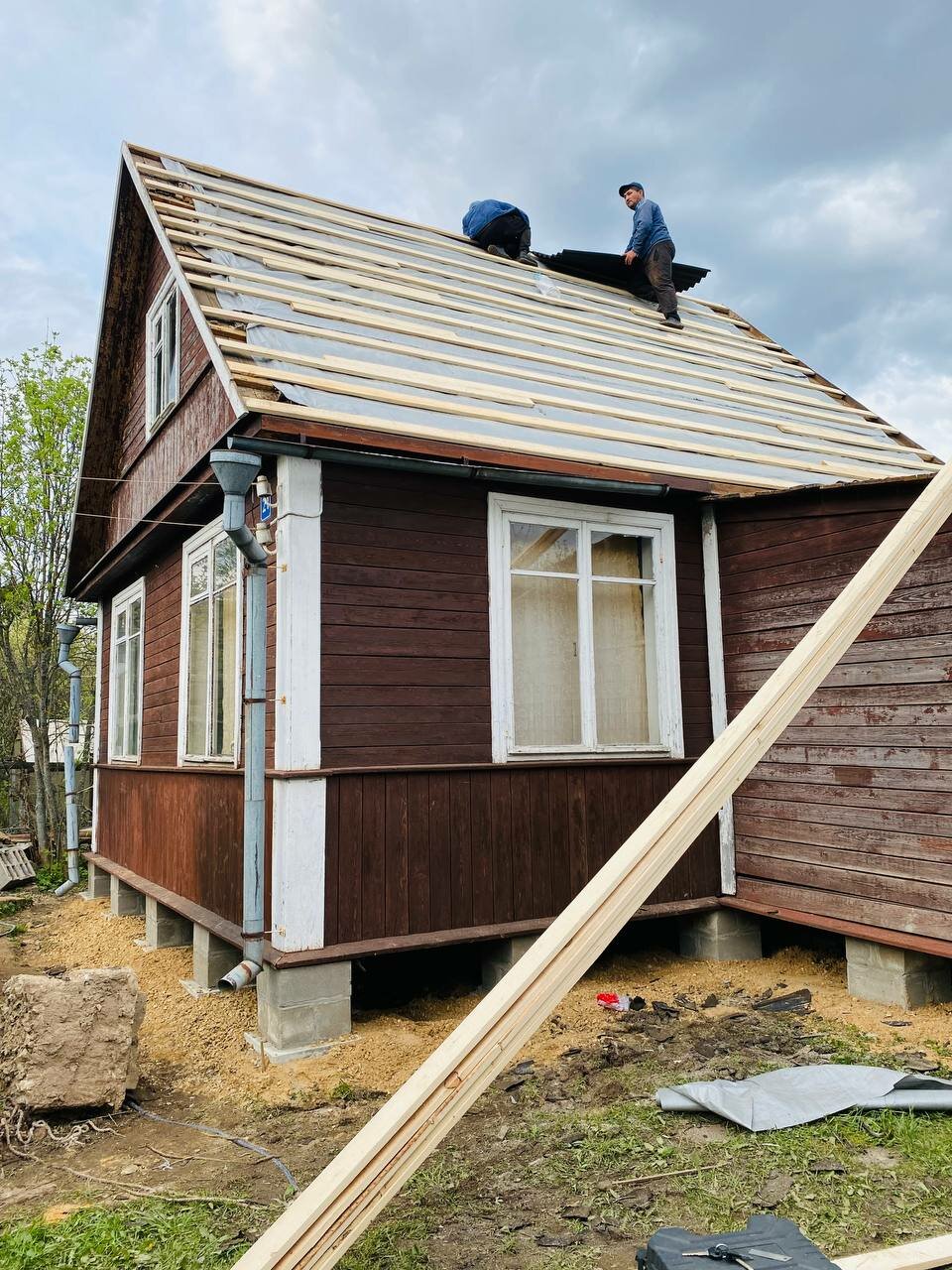 дачные дома, дачные домики, замена кровли, дом в, замена крыши в частном доме