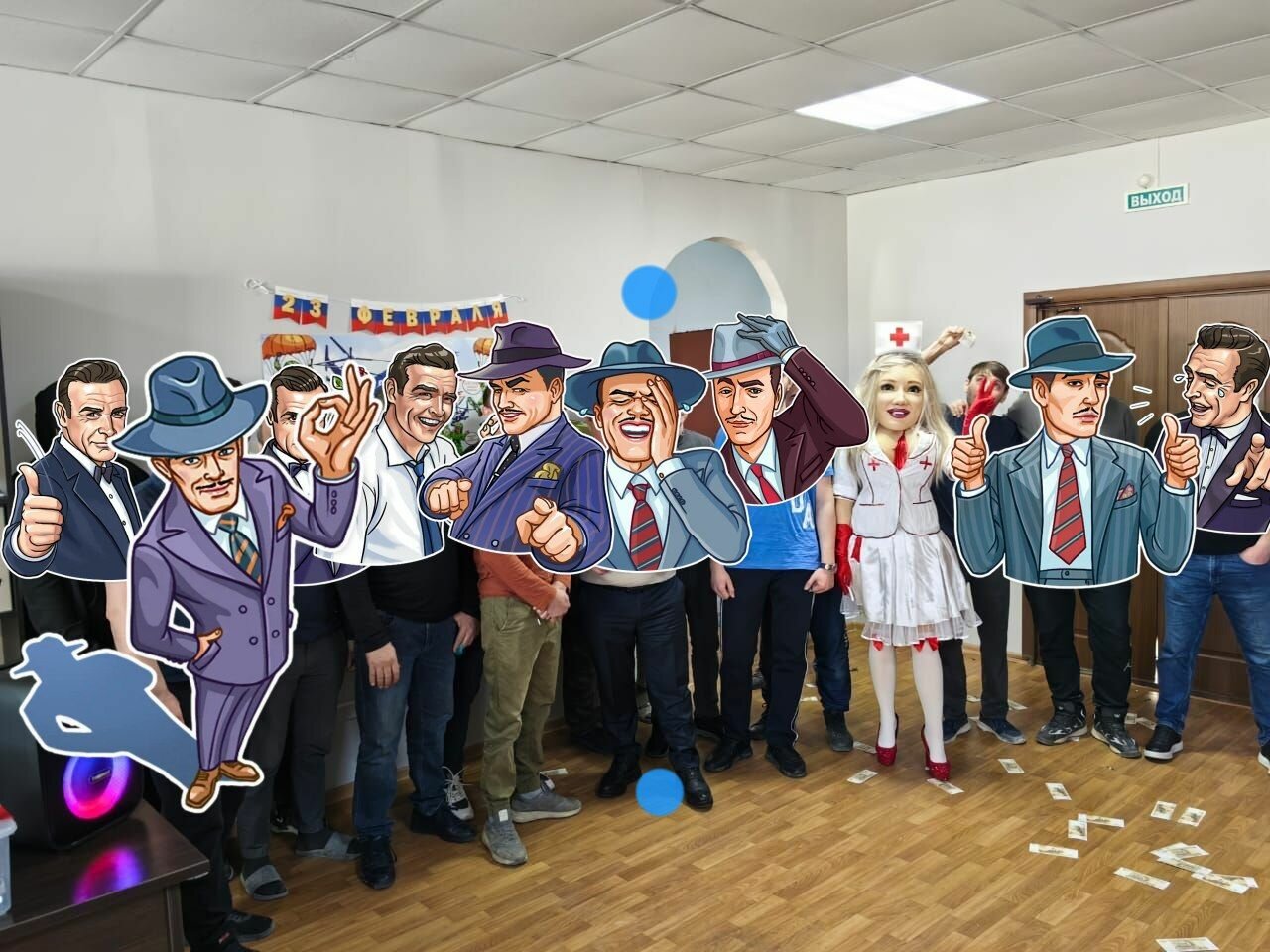 стиль шарж, семейный шарж, шарж друзья, игра мафия персонажи, коллективный шарж