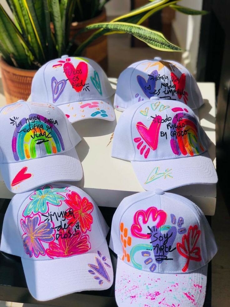 роспись кепки, gorras pintadas, роспись бейсболок, женская бейсболка, кепка бейсболка