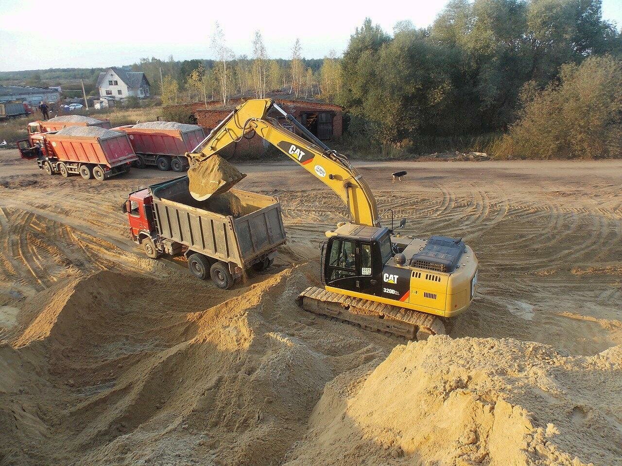 экскаватор"cat-320d2l", песок щебень, строительный песок, карьерный песок, доставка песка