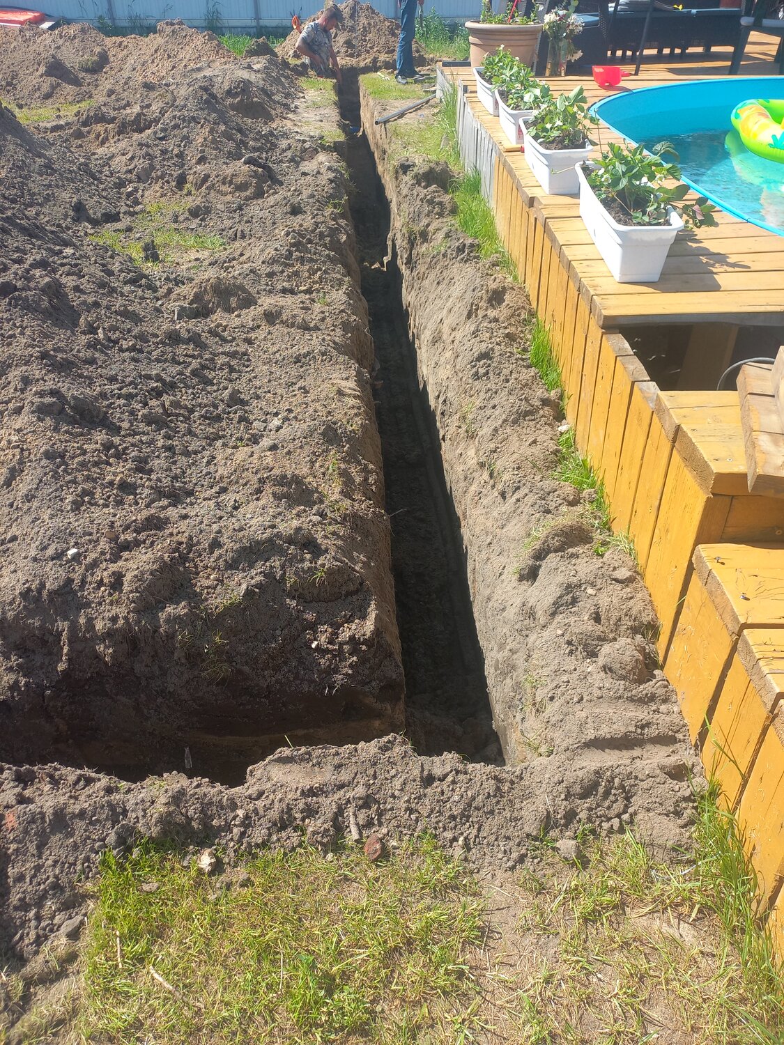 траншея под фундамент, копка траншеи, траншея под фундамент 1200мм, котлован под фундамент, копать траншею