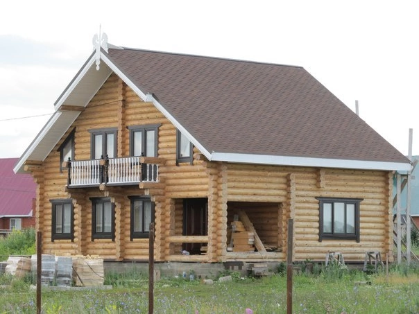 дома из оцилиндрованного бревна, архангельские дома из бревна, дом из оцилиндрованного бревна, дом сруб, загородный дом