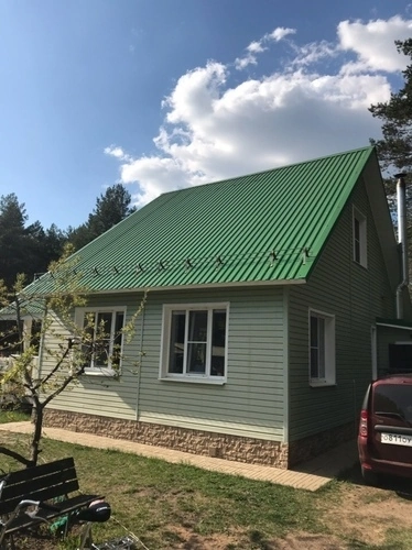 дачный домик обшитый сайдингом, дом, дома дачи, дачные дома, коттедж