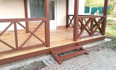 деревянные перила для веранды, перила на веранде, ограждение террасы из дерева, ограждение веранды из дерева, деревянное ограждение для террасы