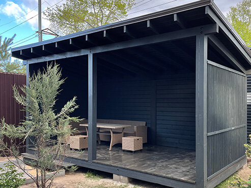 беседка с односкатной крышей, беседка беседка, беседка, беседка патио, обустройство беседки