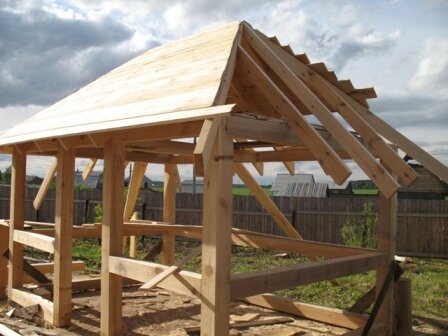 стропильная система беседки 4х6, строительство беседки, беседка для дачи деревянная своими руками простая, строим беседку, каркас крыши беседки
