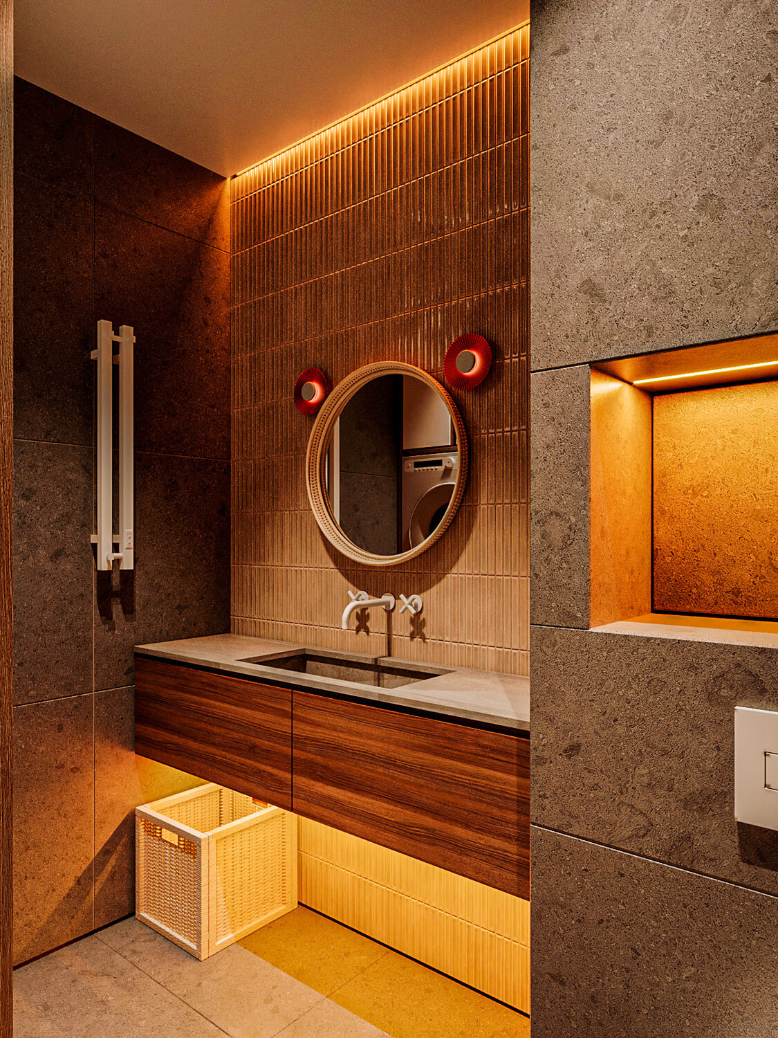 3d визуализация квартиры в скандинавском стиле.