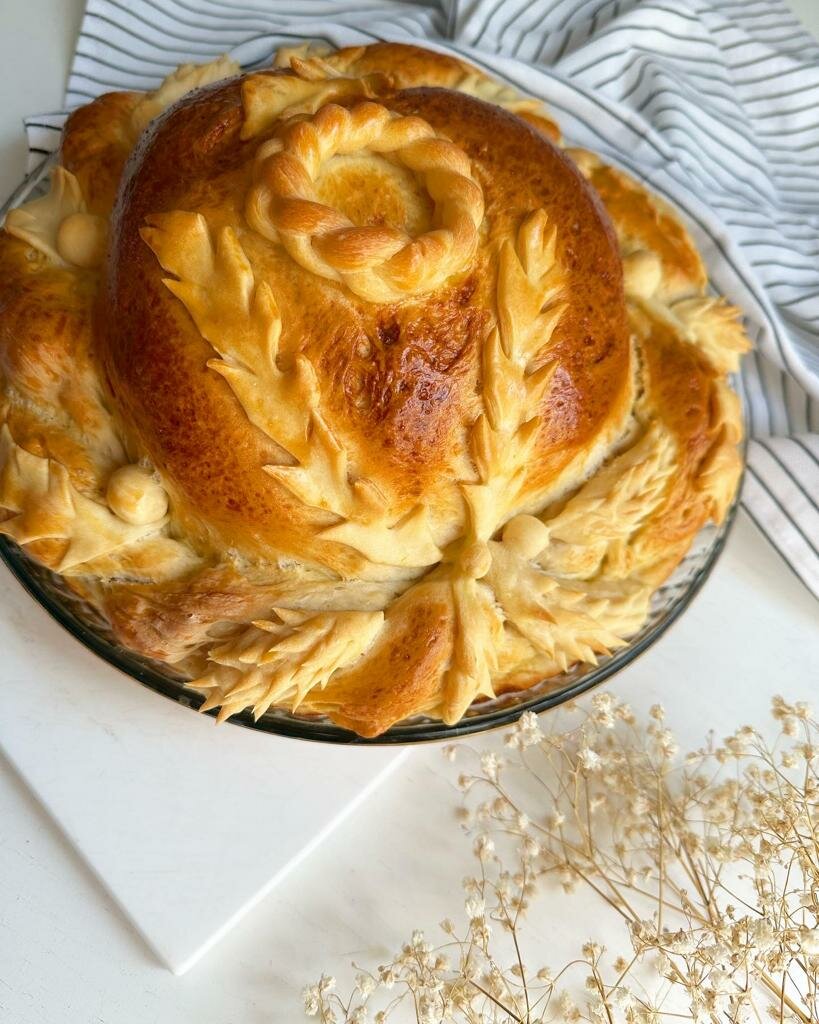 каравай, кекс каравай, пирог, красивый каравай, пирог курник