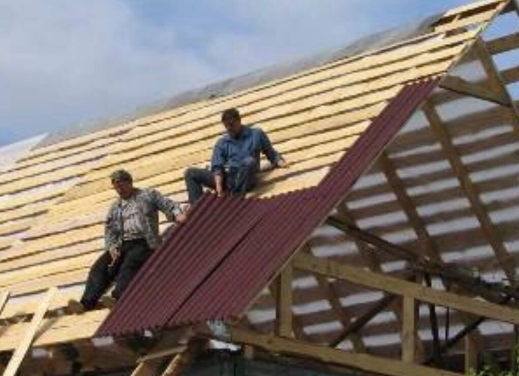 кровля из ондулина, монтаж ондулина на крышу, укладка ондулина на крышу, крыша из ондулина, профнастил на шиферную крышу