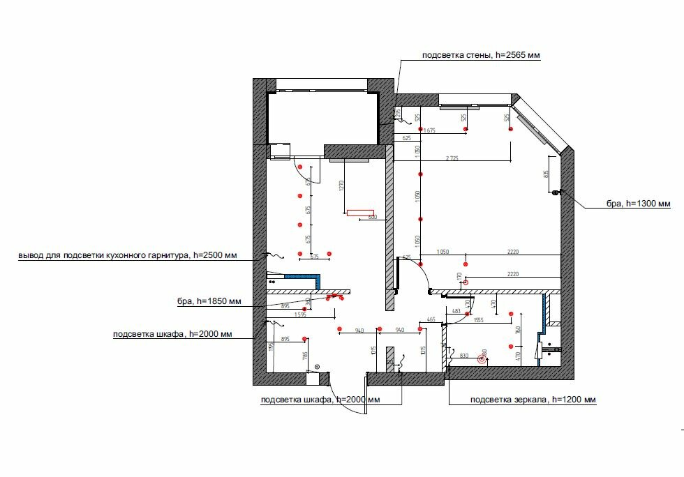 план размещения розеток, план расстановки розеток, план расположения розеток, план электрики, план размещения розеток и выключателей
